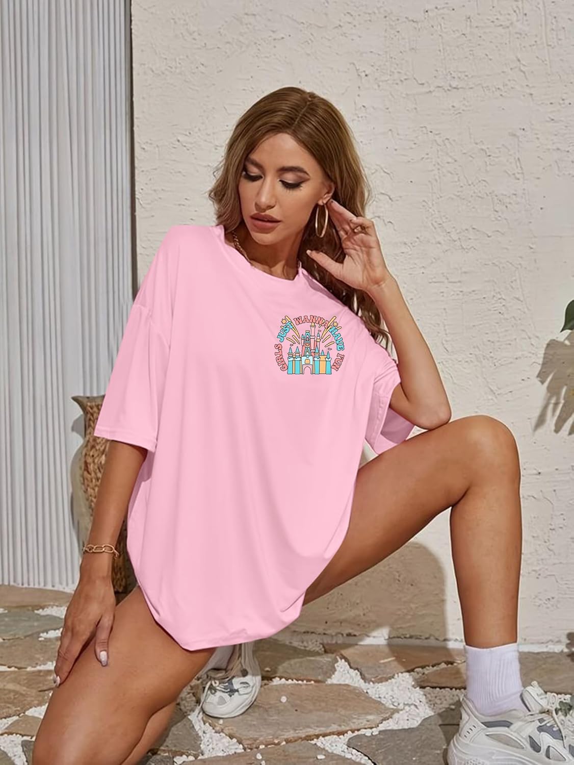 Magic Kingdom Shirt Women Girls Just Wanna Have Fun Shirt Girls Trip T-Shirt Cute Magical Tee Summer Vacation Tops - Image 3