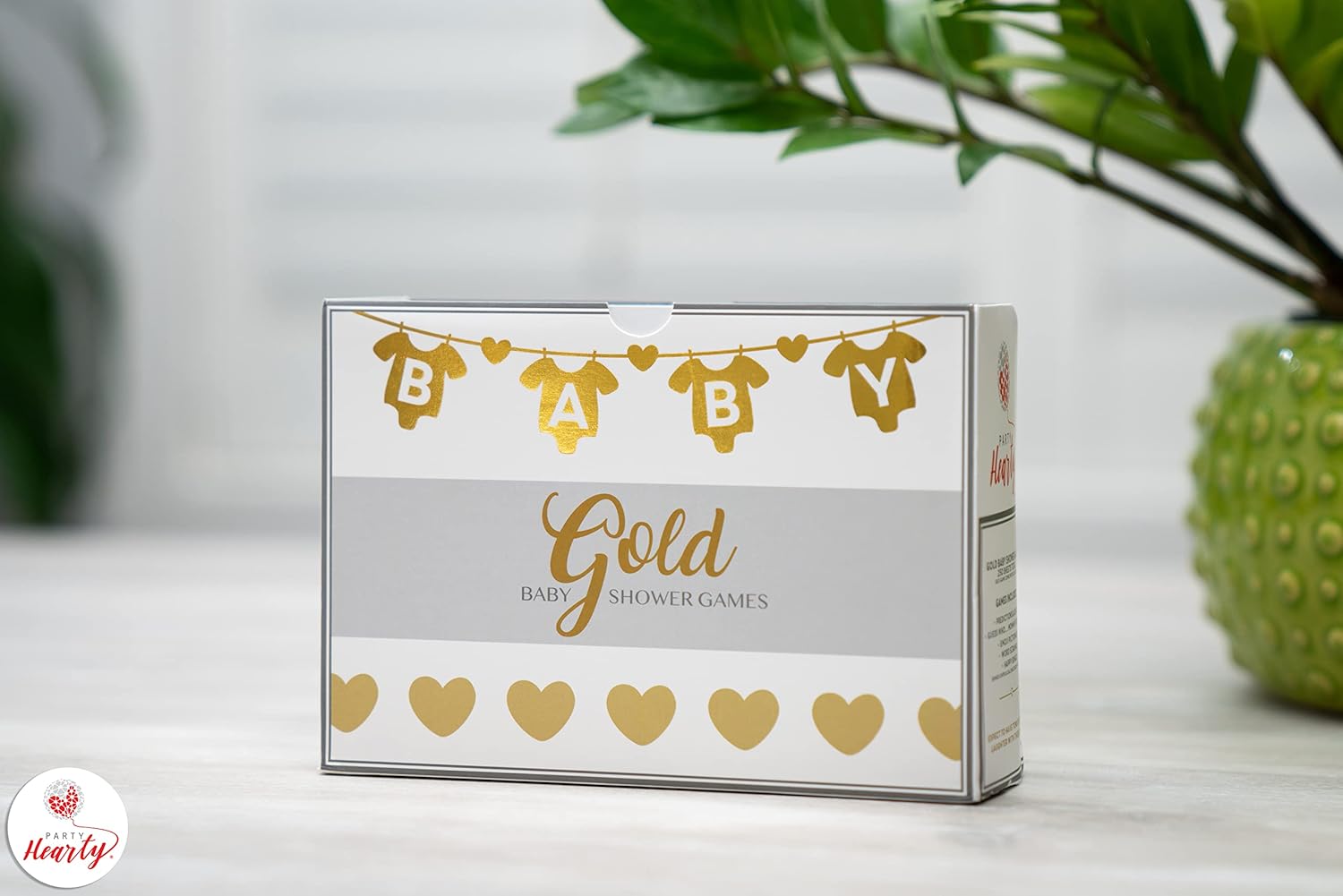Party Hearty, Baby Shower Games Gold Foil, 5 Games, 50 Sheets Each, 5x7 inches, Fun Games and Activities, Baby Predictions Advice, Emoji Pictionary, Guess Who Mommy or Daddy, Bingo and Word Scramble : Home & Kitchen