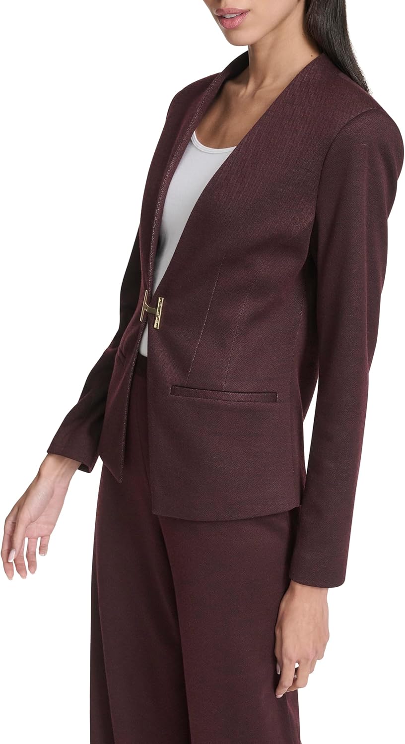 Halston Womens Blazer Gold Blazer - Image 2