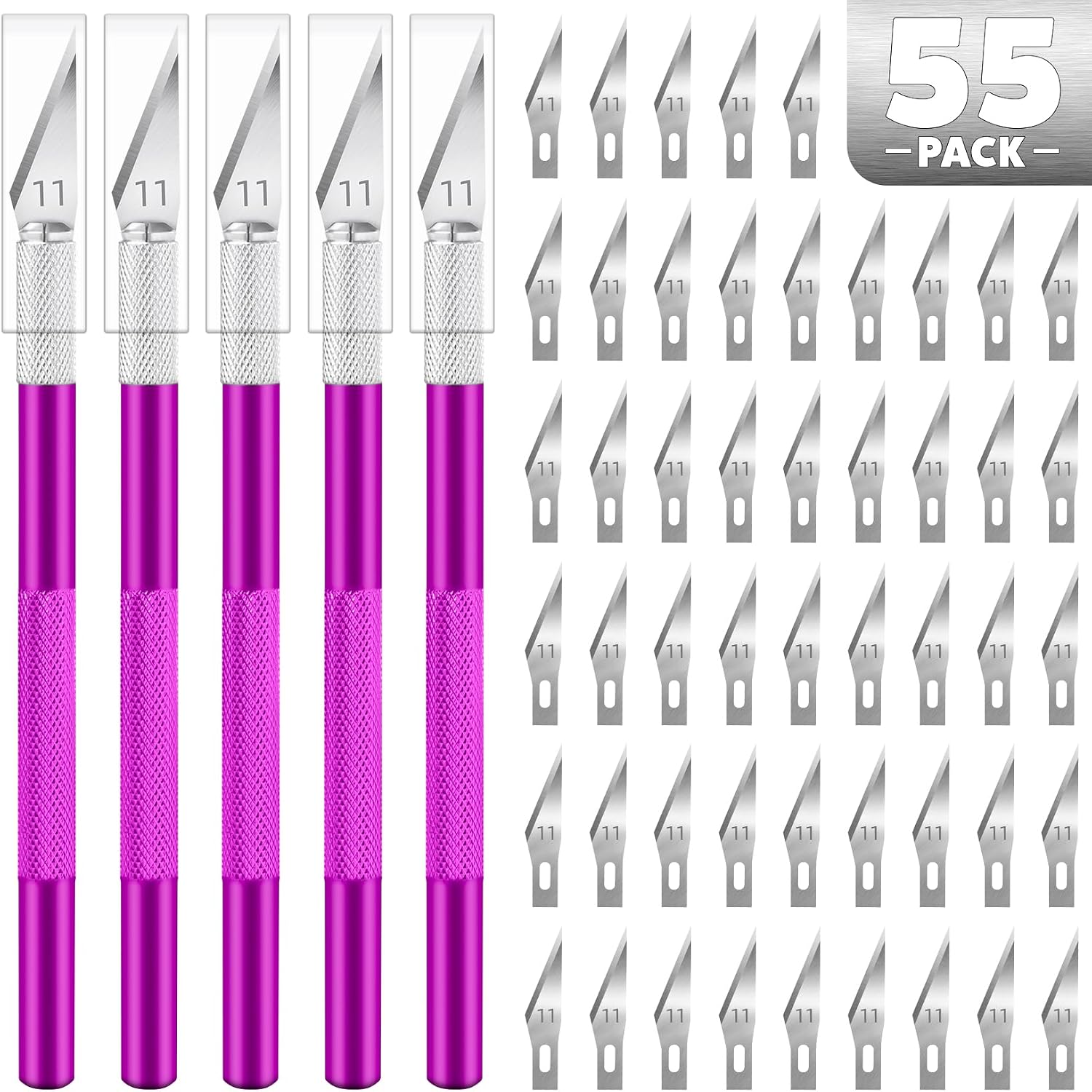 55PCS Exacto Knife Set, Craft Knife, Hobby Knives with 50PCS Blades