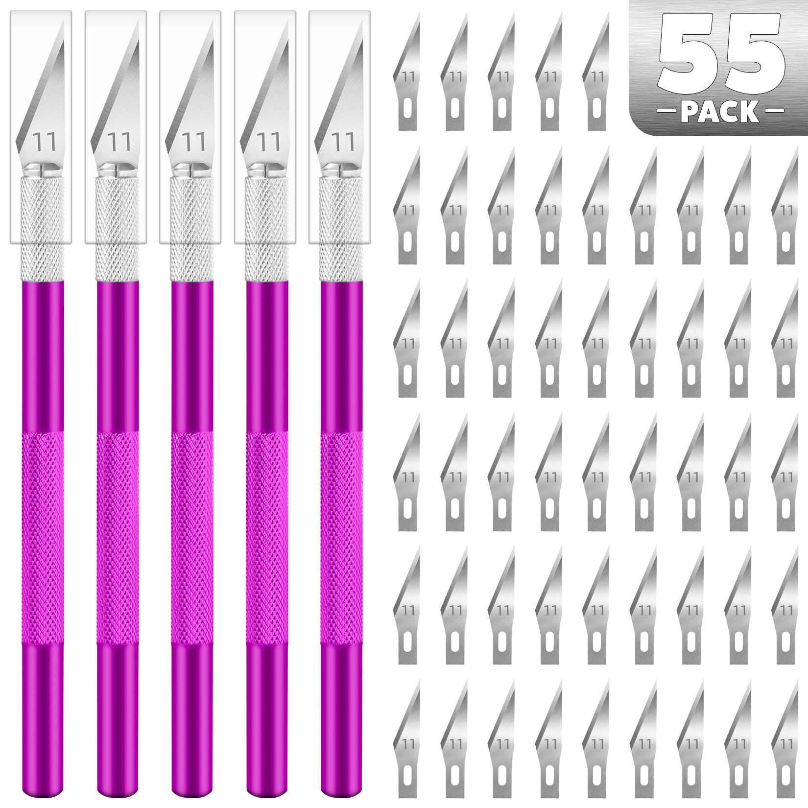 55PCS Exacto Knife Set, Craft Knife, Hobby Knives with 50PCS Blades