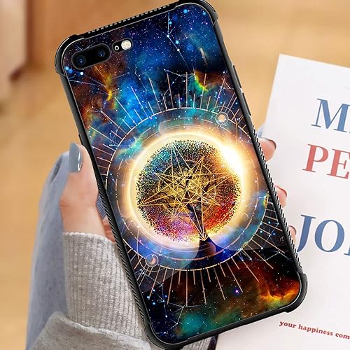 Miniatura 6 de DJSOK Funda compatible con iPhone 8, funda para iPhone 2020 SE, funda de árbol de la vida del universo misterioso para iPhone 7, fundas para hombres