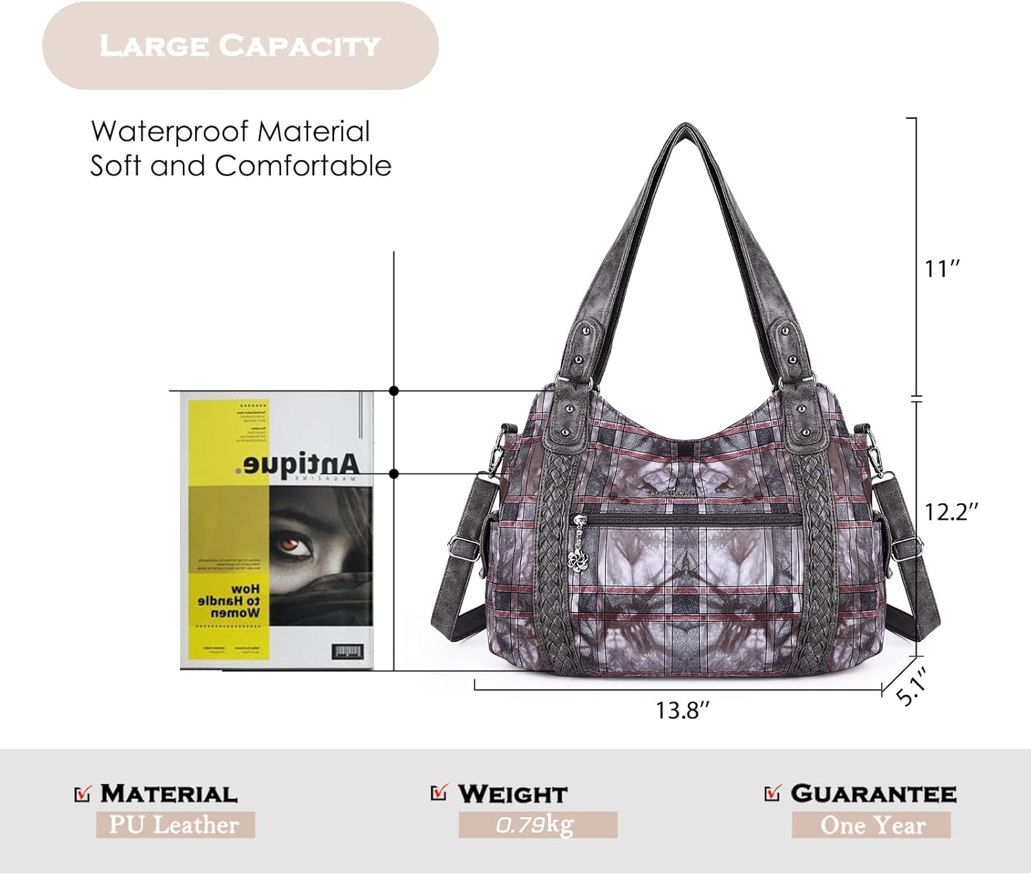 Angel Barcelo Purses for Women Soft PU Leather Shoulder Bag Crossbody Purse and Handbags - Image 3