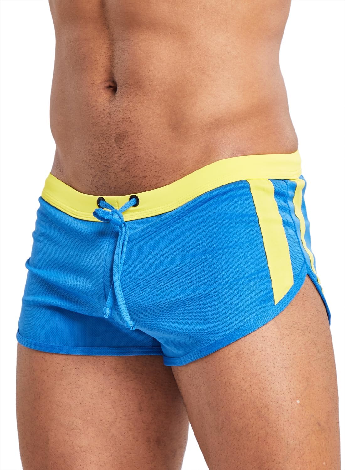 MIZOK Mens 3" Colorblock Workout Running Shorts Bodybuilding Gym Quick Dry Athletic Shorts - Image 2