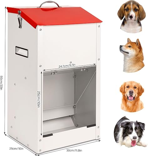 Svauoumu Automatic Dog Feeder, 25lb Capacity, Outdoor & Indoor Use, Large Dog Travel Refill Feeder - 2