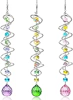 Vista 12 de H&D HYALINE & DORA Atrapasoles para Ventanas, Atrapasol de Cristal con Cuentas de los Siete Chakras, Cola Giratoria Decorativa Atrapasol