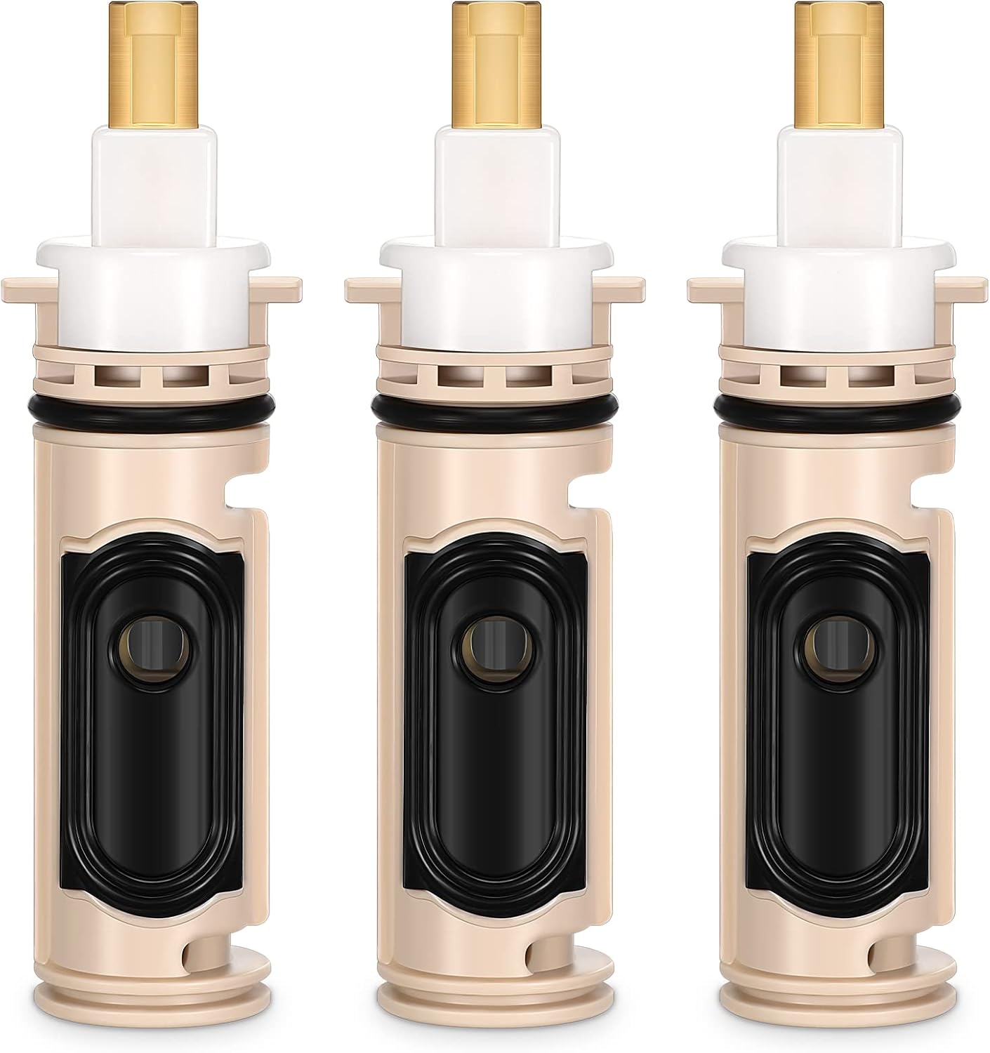 Qunclay 3 Pack Handle Faucets Tub Bathtub Shower Cartridge Replacement Tool Brass and Plastic Shower Part Compatible with Moen 1222 Replacement Cartridge Kit