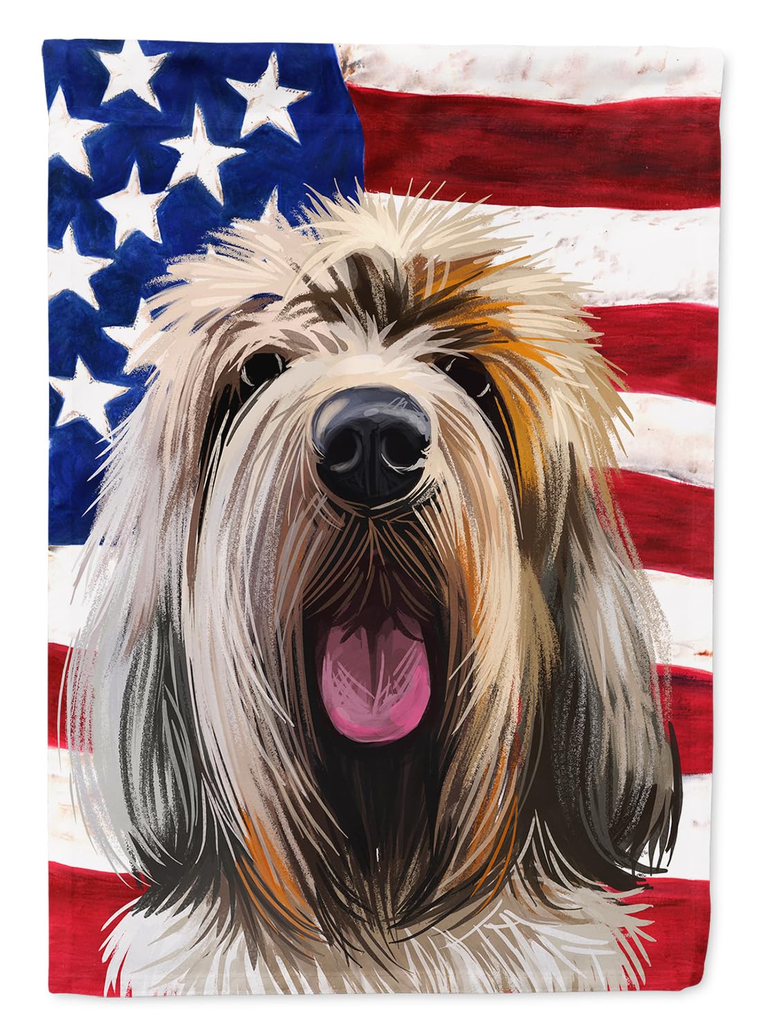 Grand Griffon Vendéen drapeau de jardin décoratif motif USA pour embellir votre entrée