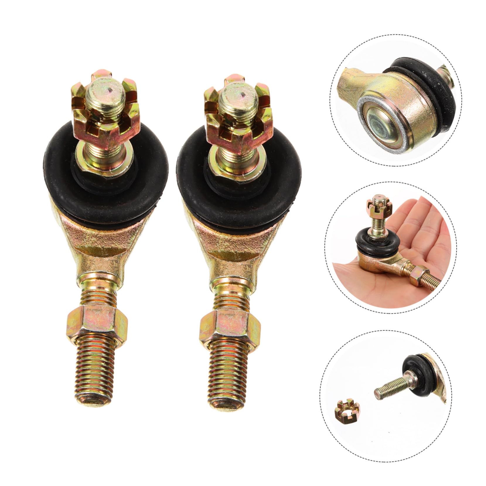 TOPBATHY 3 Paia Testa di Palla da Giunto a Sterzo Kart Tie Rod Bielle di Giunzione Tirante dello Sterzo Tiranti dello Sterzo Teste a Snodo Sferico Tiranti Interni Ed Esterni Ferro da Stiro