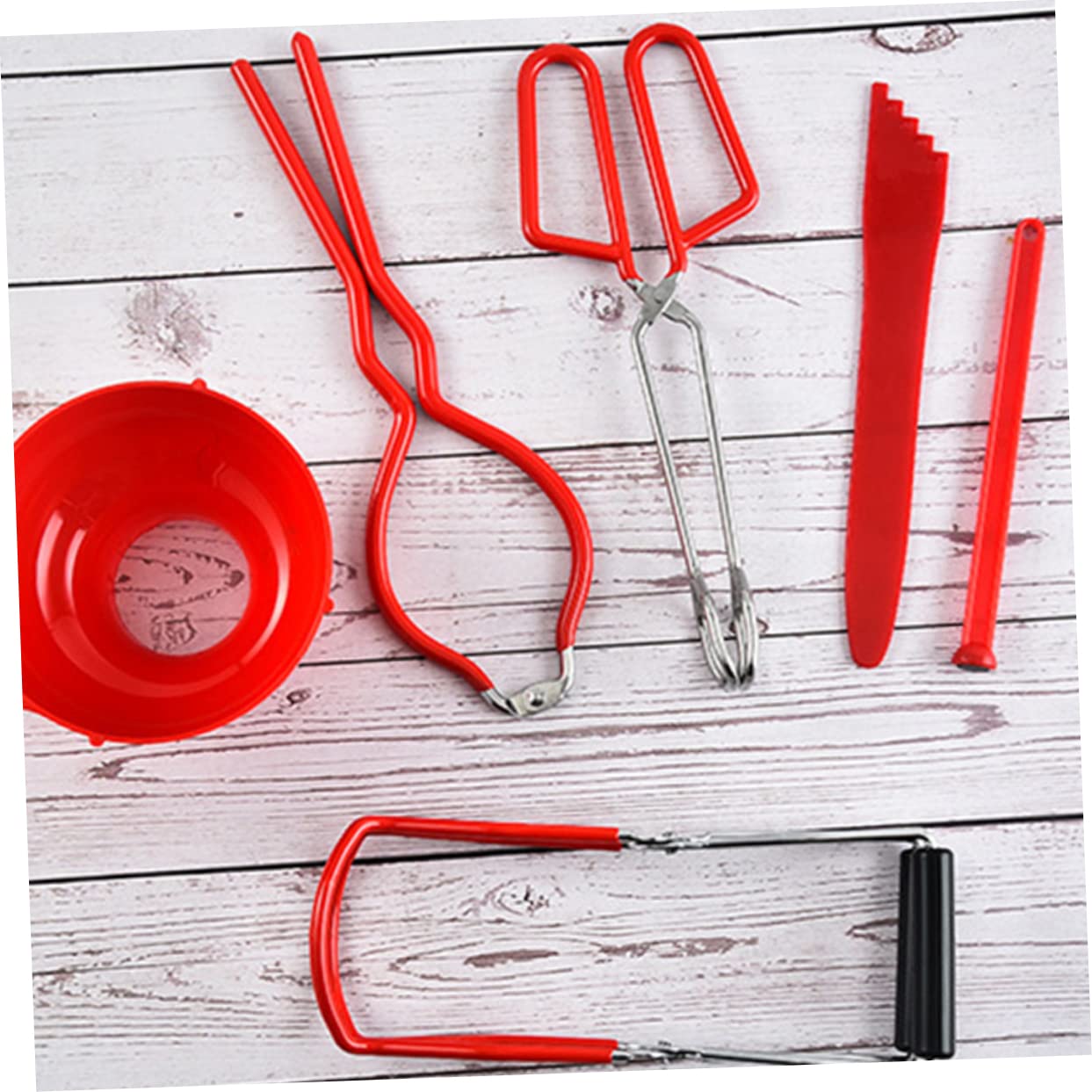 Mikinona Kit per Inscatolamento Imbuto per Inscatolamento Chiave per Barattoli Sollevatore per Coperchi Set Accessori per Conservazione Alimentare Realizzato in Materiali Resistenti e