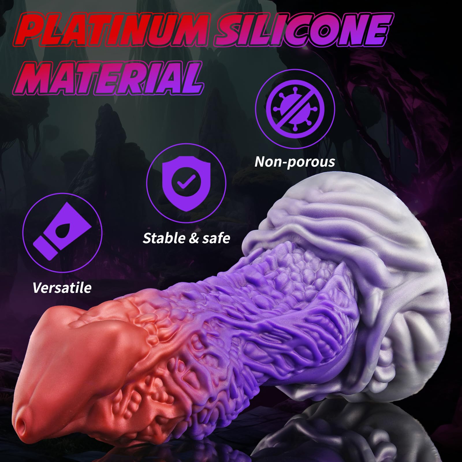 Nothosaur MAGARA 8.8 Inch Realistic Sex Toys Monster Dildo for G Spot Clitoral Anal Stimulation Body-Safe Material with Strong Suction Cups, Sex Adult Toys for Women Men and Couple - Blazed: XL Blazed