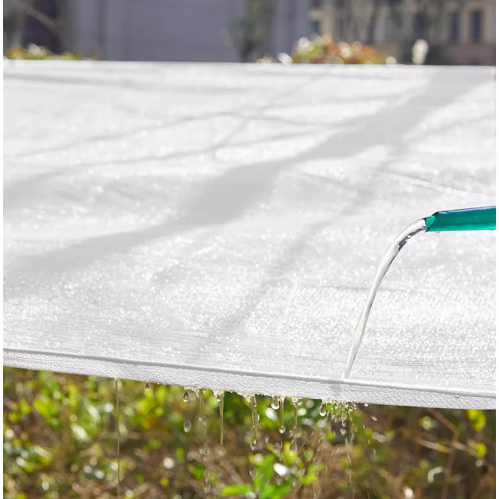 Roja 5x6m con Ojales Vela Reculada para Exteriores Cubierta de Parasol Ideal para Patio Jardín Balcón y Terraza
