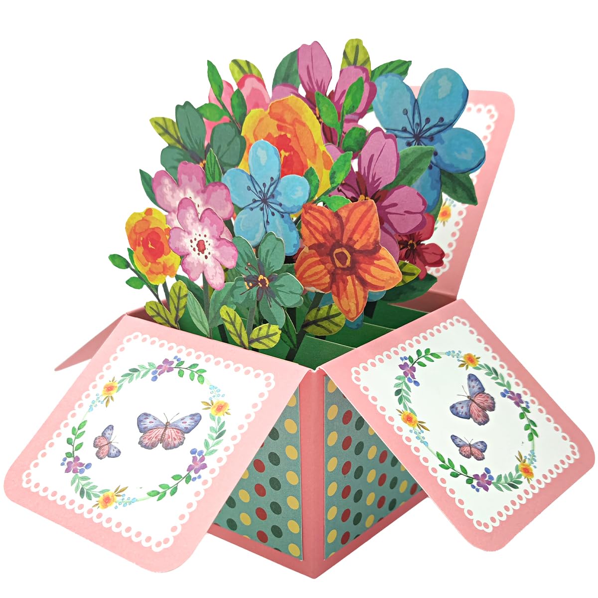 Snapklik.com : FEIYU BUY Pop Up Cards - 3D Paper Flowers Bouquet