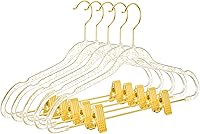 Vista 11 de MIZGI - Perchas premium de terciopelo negro para pantalones con clips ajustables (paquete de 20) Perchas delgadas para faldas - Perchas