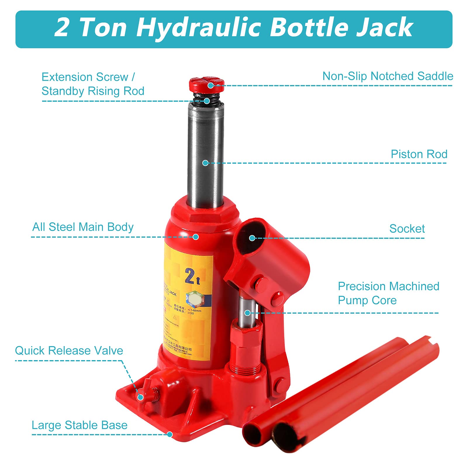 Adattatore Per Martinetto Idraulico - Supporto Per Asse Veicolo, In Acciaio, Senza Saldatura - Foto 8