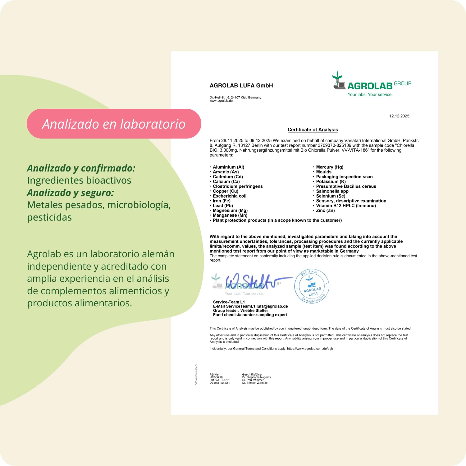 Chlorella BIO Vegavero | 3000 mg Dosis Diaria | Sin Aditivos & Orgánica | 180 Comprimidos | Vegano | Chlorela Vulgaris Ecológica