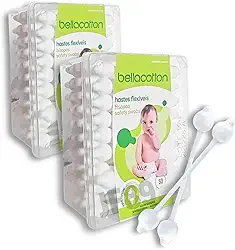 Hastes Flexíveis Cotonete Bebe Bastonetes Bellacotton Caixa C/ 100unidades (2 pacote c/ 50uni)
