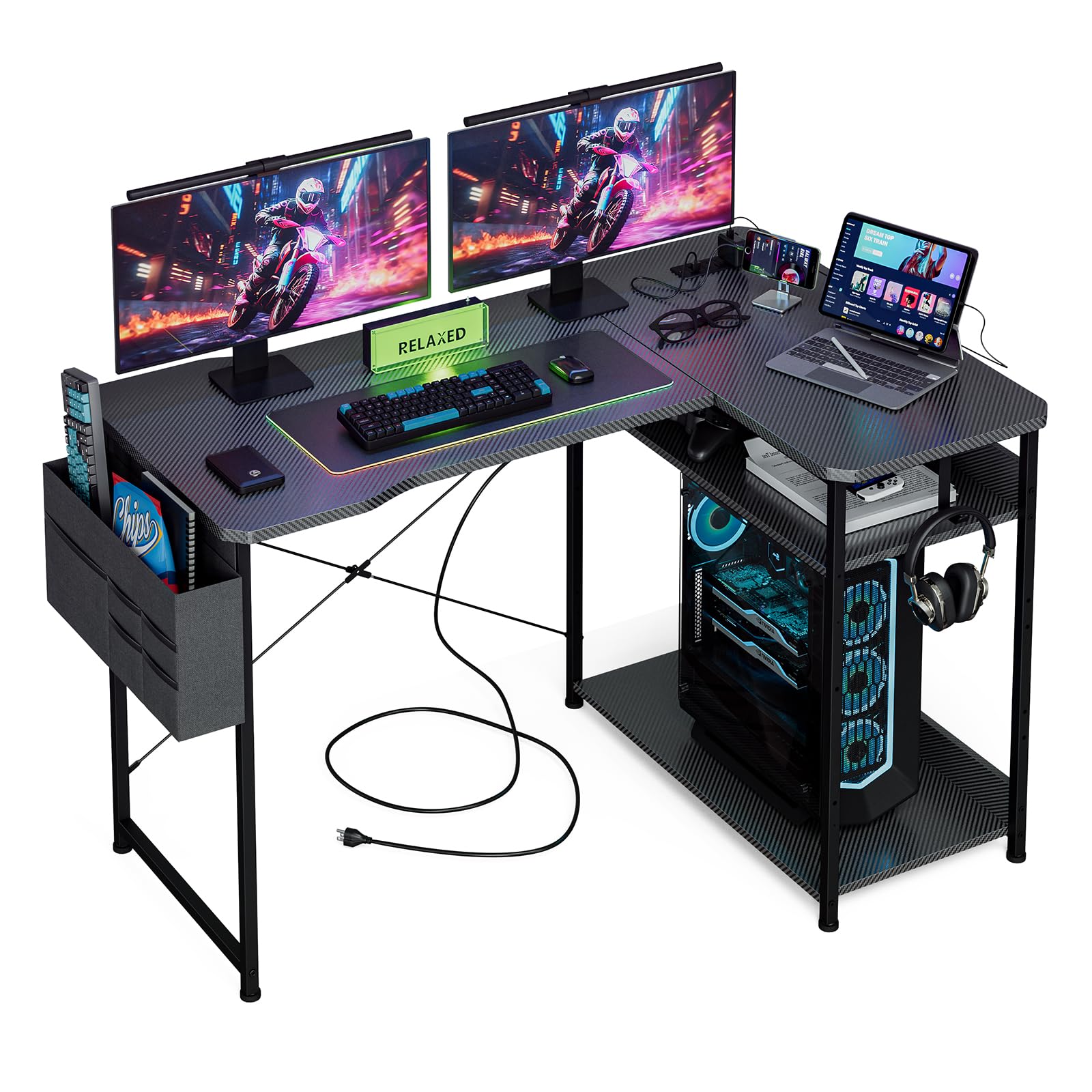 Amazon.com: Acrolix L Shaped Gaming Desk 48 Inch - Computer Corner