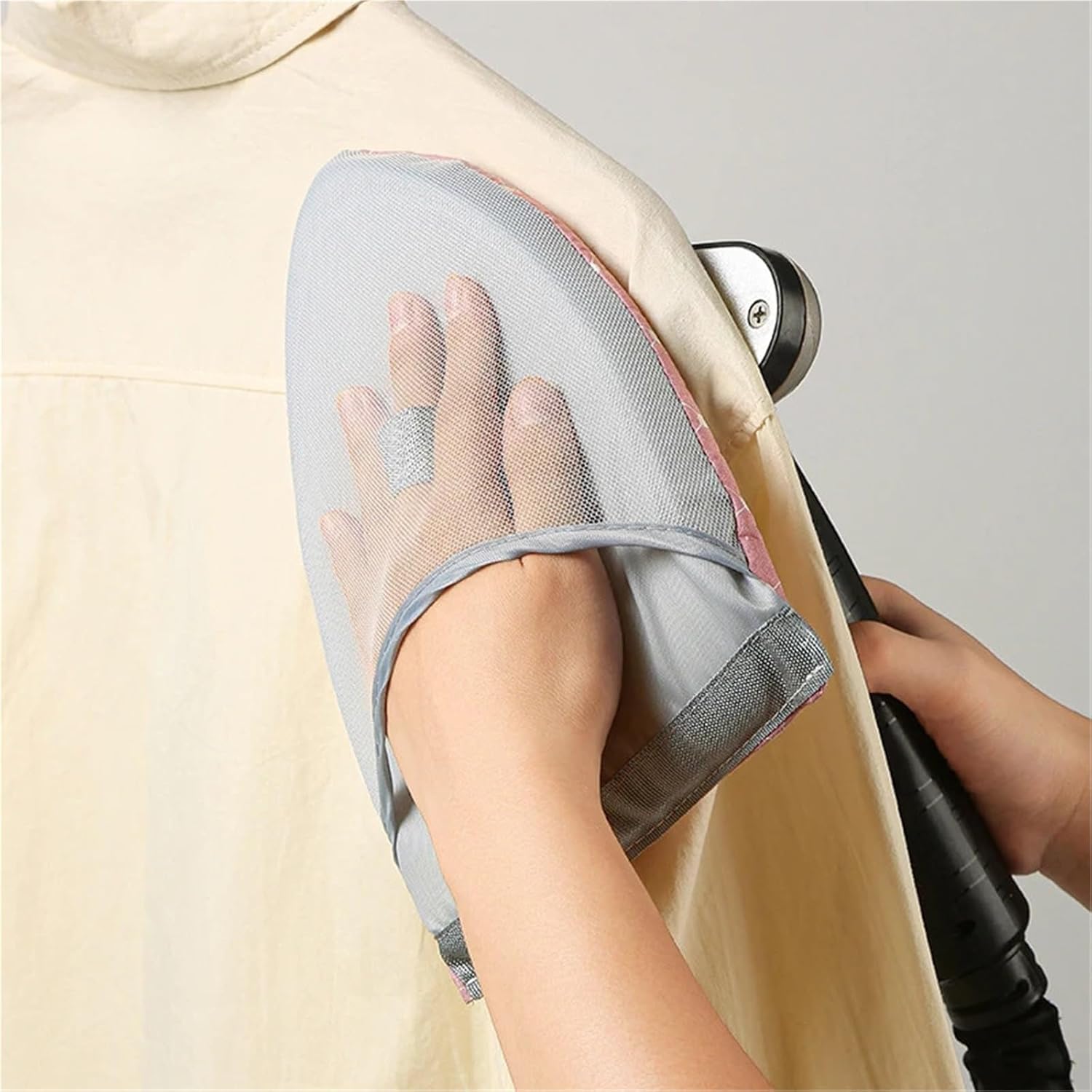 Garment Steamer Ironing Gloves Fabric Handheld Ironing Board Heat Resistant Steamer Glove Clothing Steam Engine Mitt Accessories for Clothes(Pink)