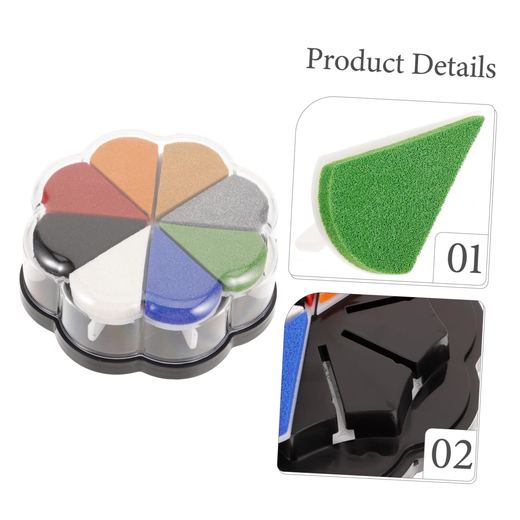 SHINEOFI 2pezzi Cuscinetti Per Timbri Colorati Inchiostro Lavabile Per Scrapbooking e Design Creativi e Versatili Facile Da Usare e Portatile