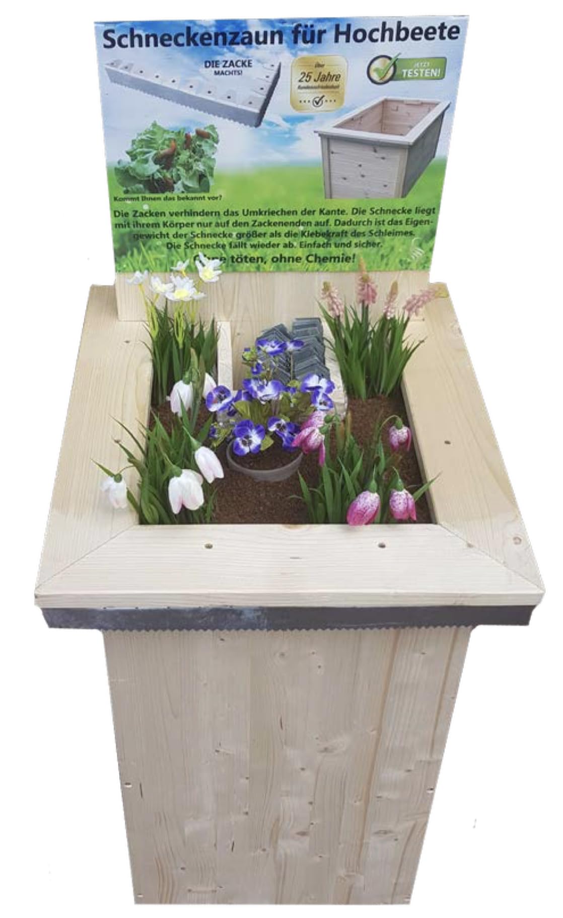 Serafin Arion Schneckenzaun Hochbeet 160x80 cm, 11-teiliges Set