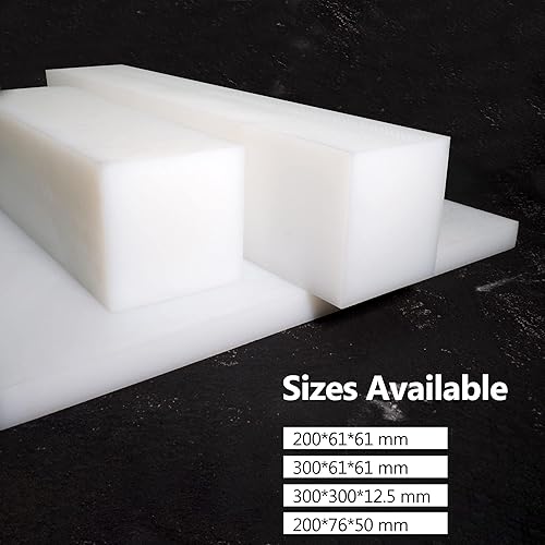 Miniatura 4 de UHMW Bloque de Roscado de Polietileno de Peso Molecular Ultra Alto Bloques de Plástico Sólido Rectangulares para Mecanizado Mejoras del Hogar