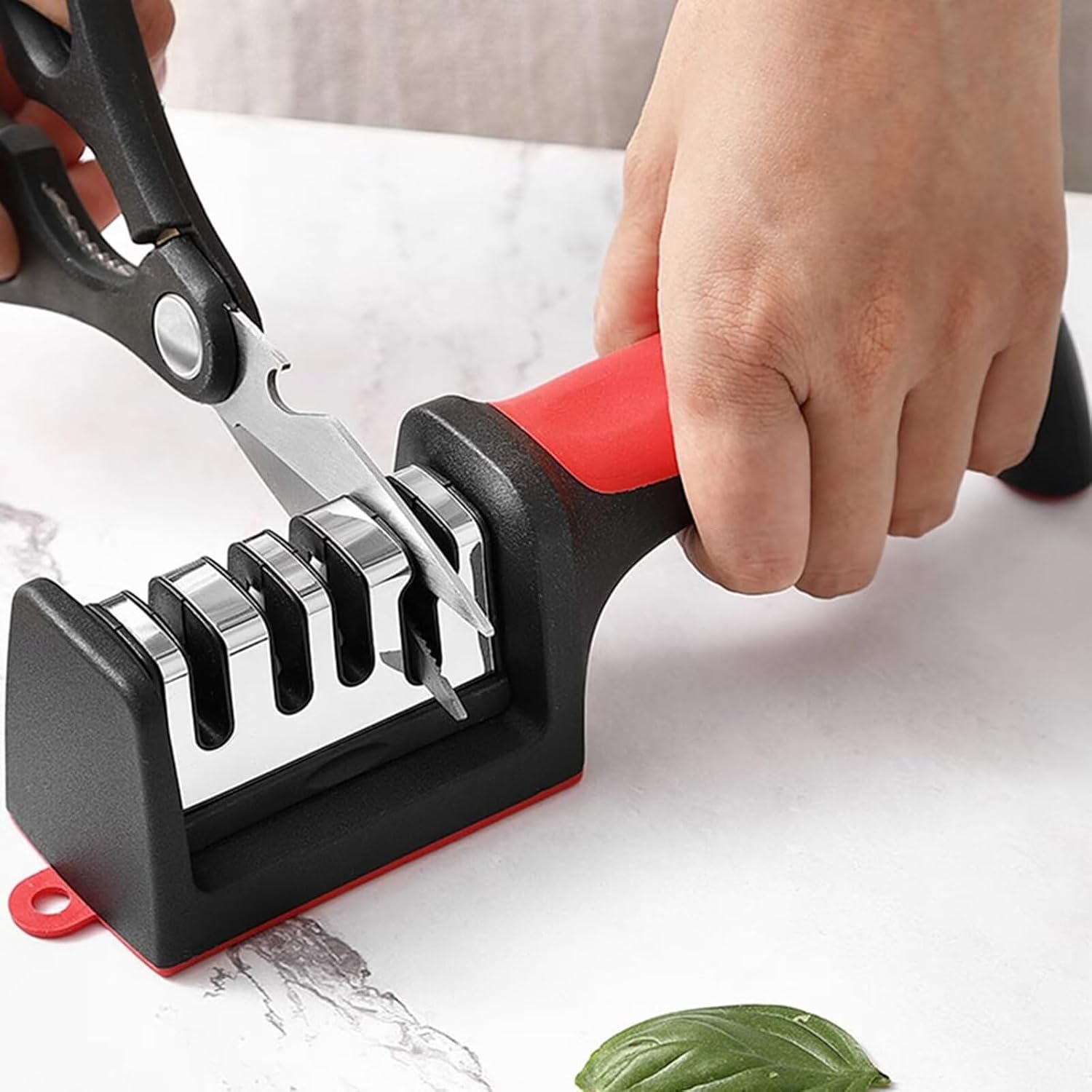4-in-1 Knife Sharpener 4 Stage Original Premium Polish Blades Best Kitchen Knife Sharpener Really Works for Fruit Knife
