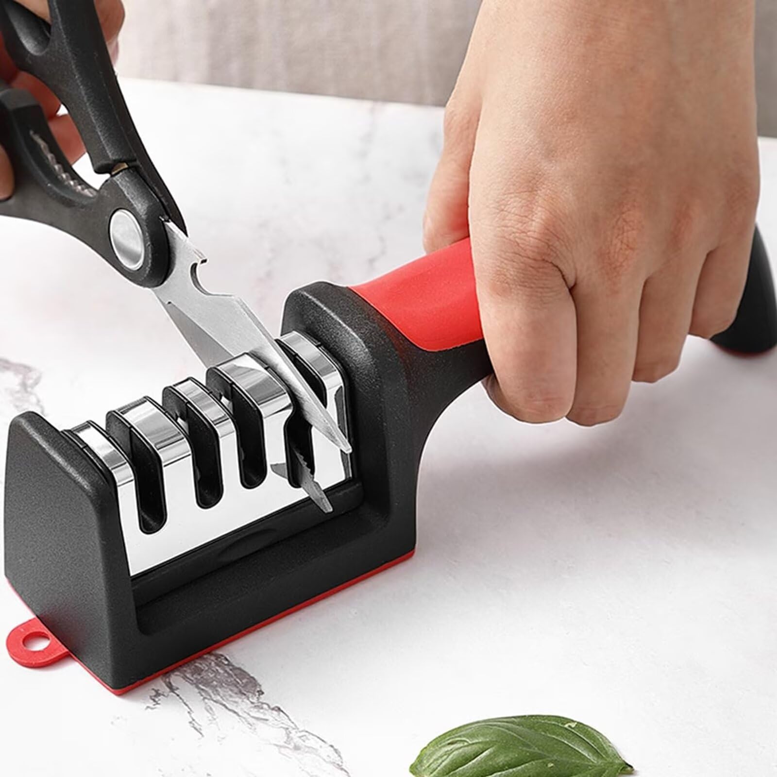 4-in-1 Knife Sharpener 4 Stage Original Premium Polish Blades Best Kitchen Knife Sharpener Really Works for Fruit Knife