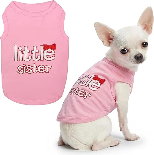 Miniatura 86 de Parisian Pet - Camiseta para perros y gatos, con texto en inglés Big Sister, 2XS