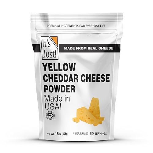 Its Just - Queso cheddar en polvo hecho de queso real fabricado en Estados Unidos 15 onzas