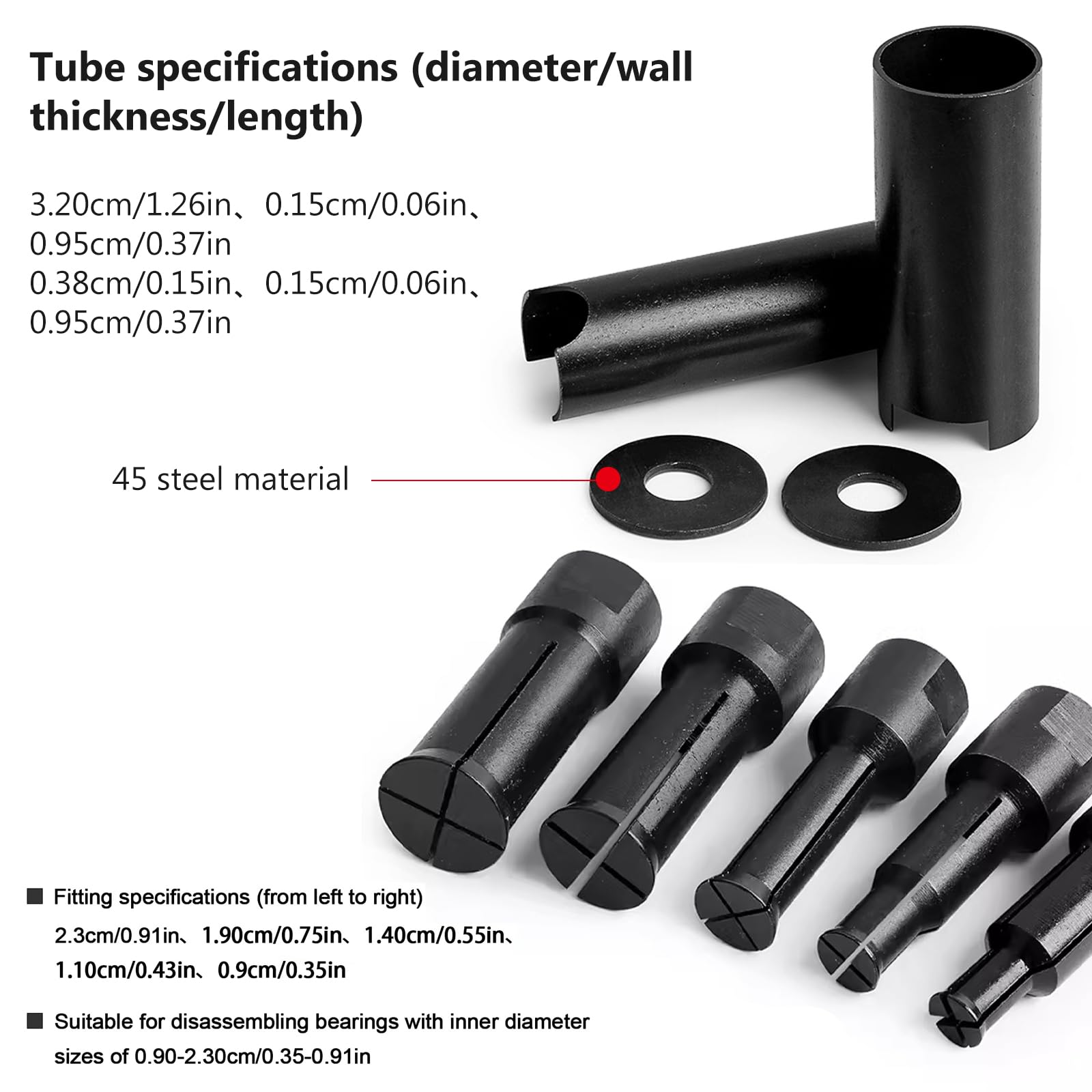 Estrattore per cuscinetti interni, per moto, 9 – 23 mm, per cuscinetti della ruota, per moto, con 5 misure, clip aperte, set di attrezzi per lo smontaggio del cuscinetto interno, per moto e bicicletta