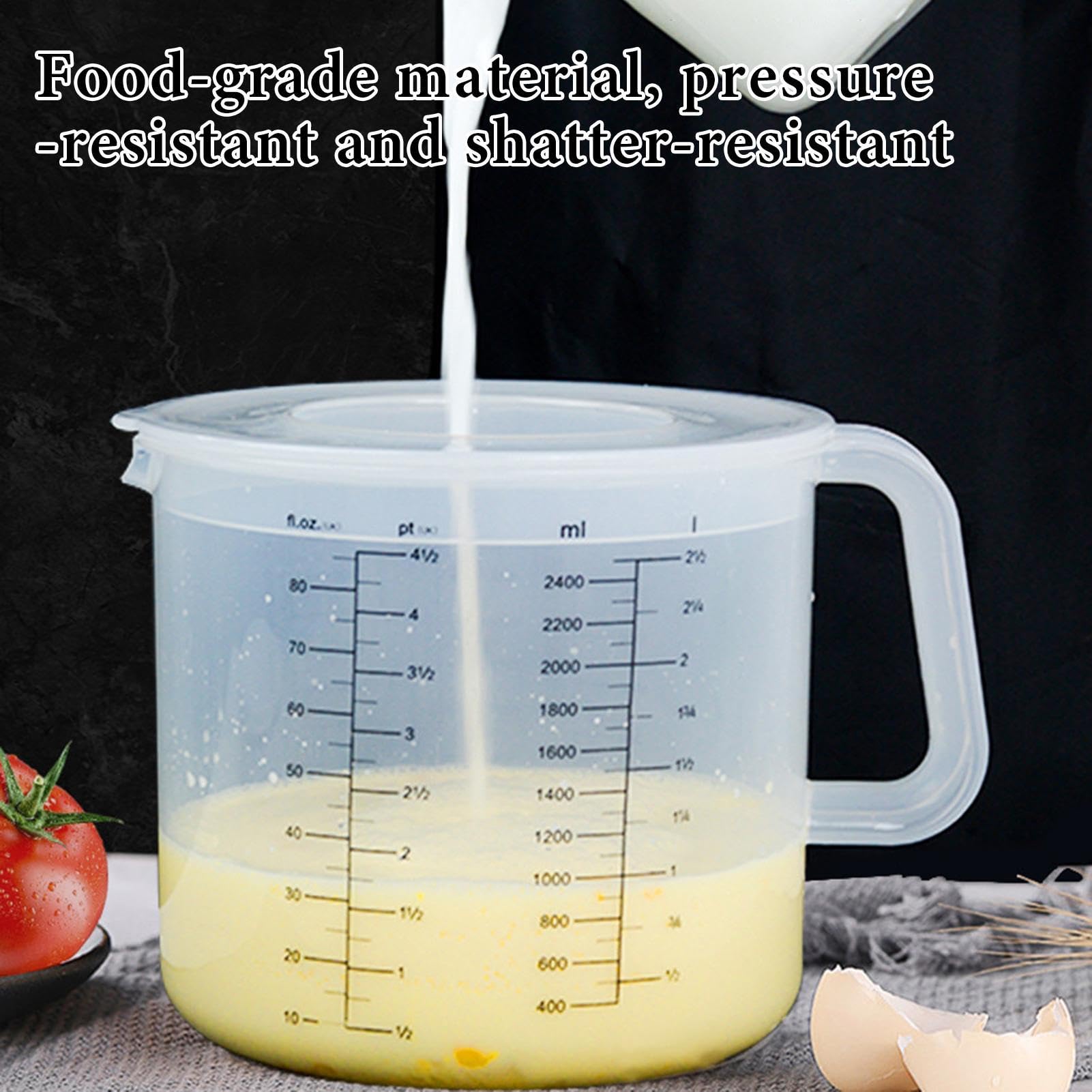 Misurone 2400 Ml Con Coperchio: Il Tuo Nuovo Eroe Della Cucina Per Impasti E Misure Perfette
