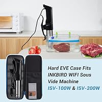 Inkbird WiFi Sous Vide Készülék EVA Védőtokkal - 100W Vízálló Konyhai Hőmérséklet Szabályzó 25-99°C - Precíziós Időzítő Tökéletes Főzéshez 6