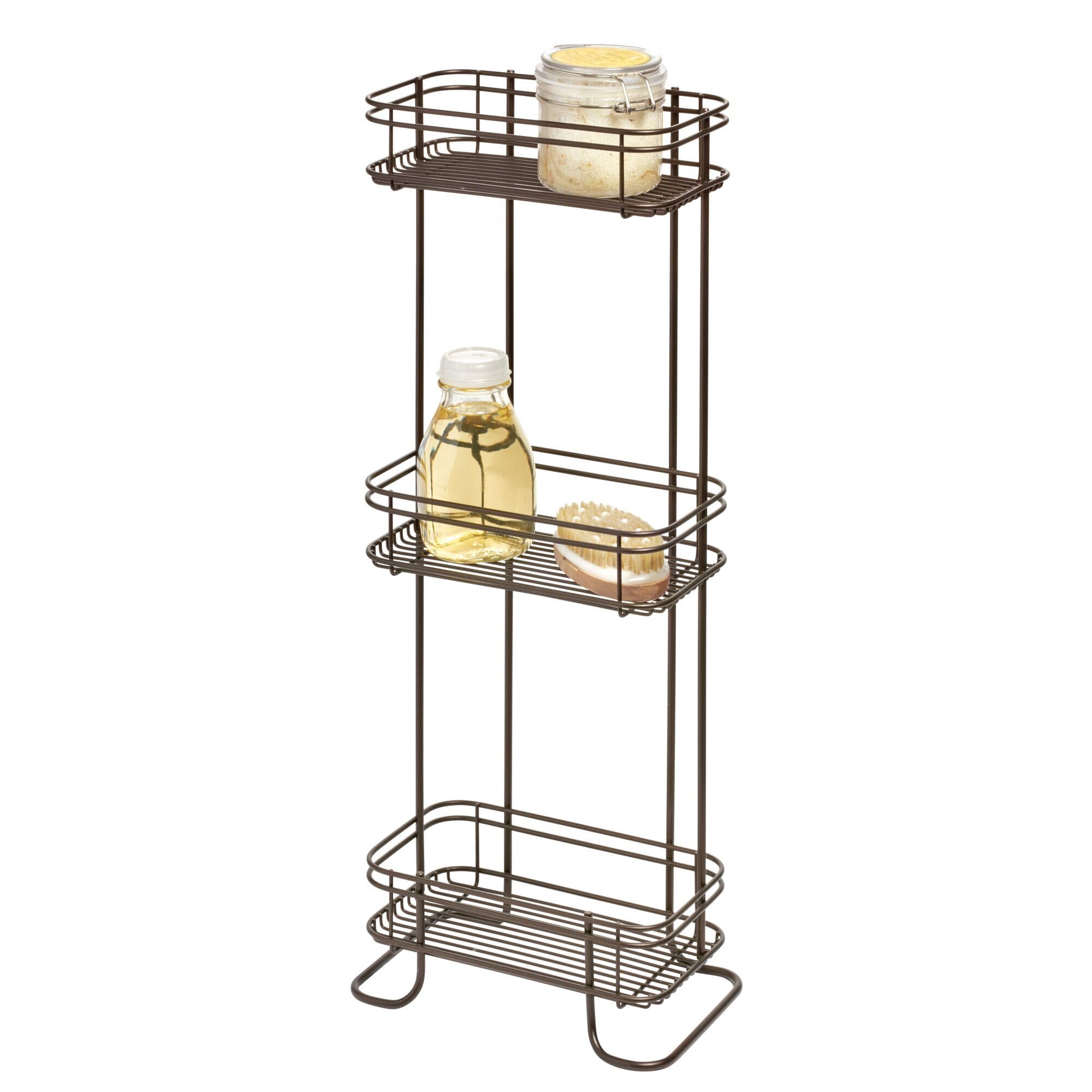 Amazon.com: iDesign 3-Tier Bathroom Shelf, Matte Black : Home & Kitchen