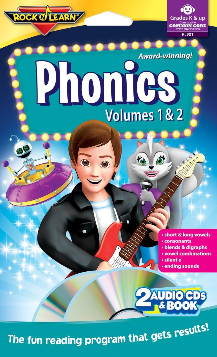 Phonics - Vols. 1 & 2 - Audio CDs & Book by Rock 'N Learn
