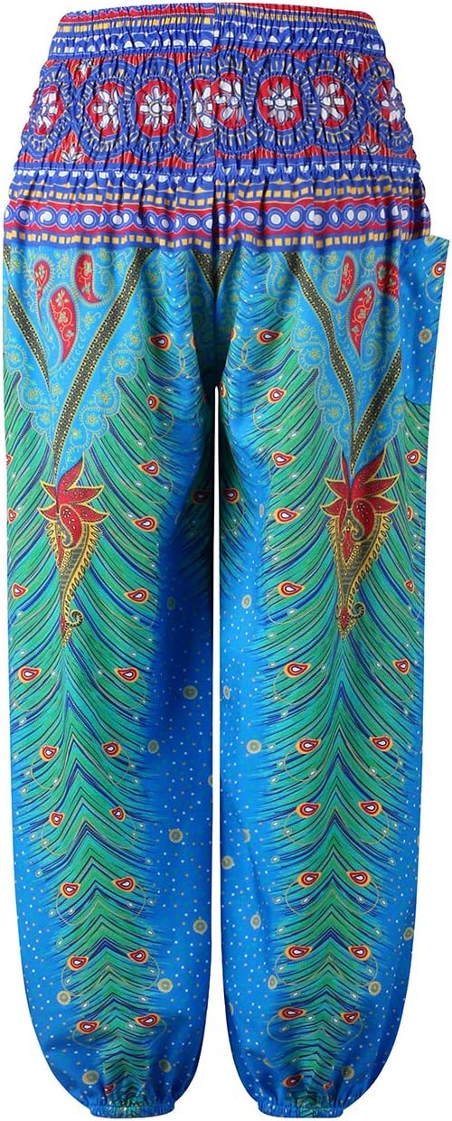 Unisex Little Kids Yoga Trousers Bohemian Beach Pants Baggy Harem Activewear for Boys and Girls Age 3-10