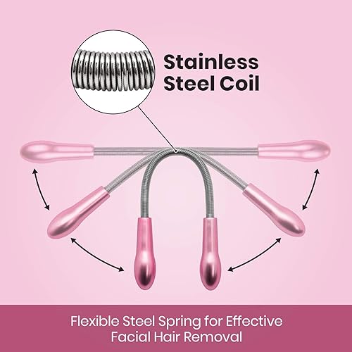 Miniatura 3 de Lindo Twist-N-Roll Pinzas  Herramienta de depilación facial de resorte, rosca natural, acero inoxidable, elimina el vello no deseado en el labio