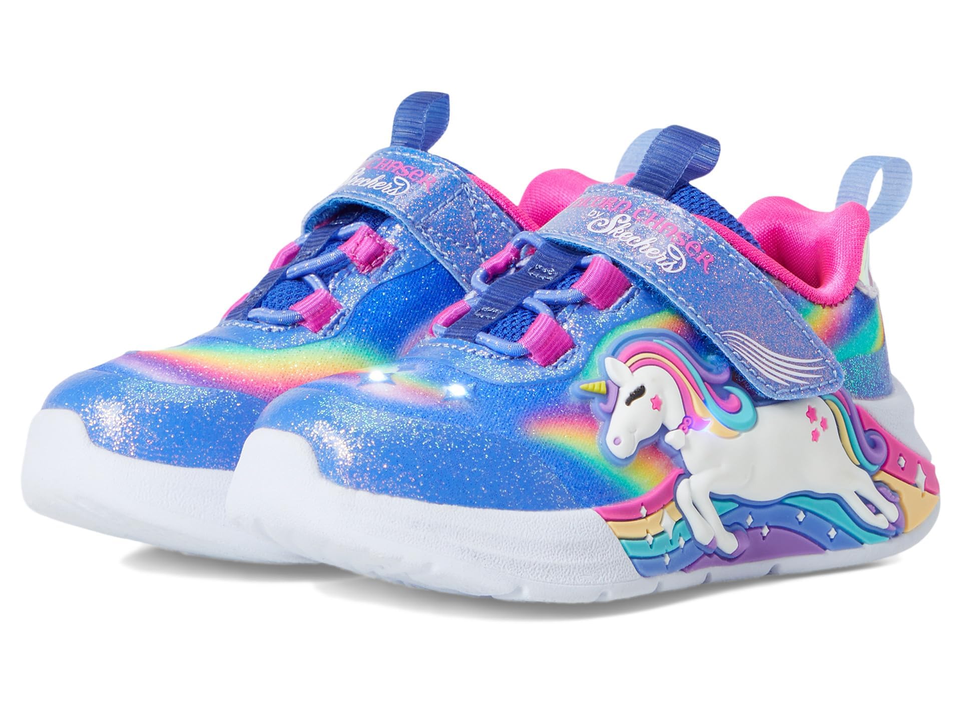 Skechers Unicorn Chaser - Tenis para niña, Blue Sparkle Mesh Multi Trim, 7 UK Child