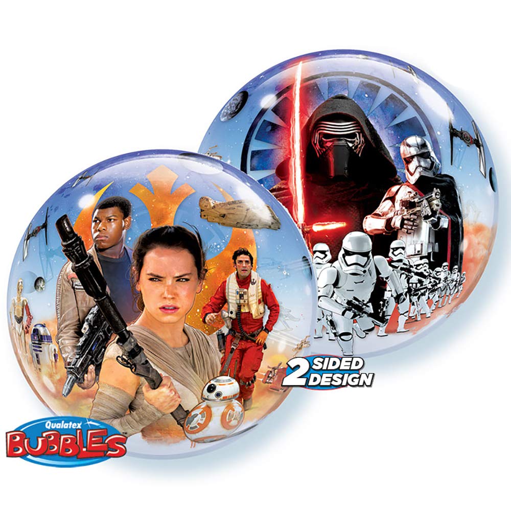 Qualatex 21317 021317 Star Wars Single Bubble Force Awakens Latex Balloon, Multicolor, 22-Inch