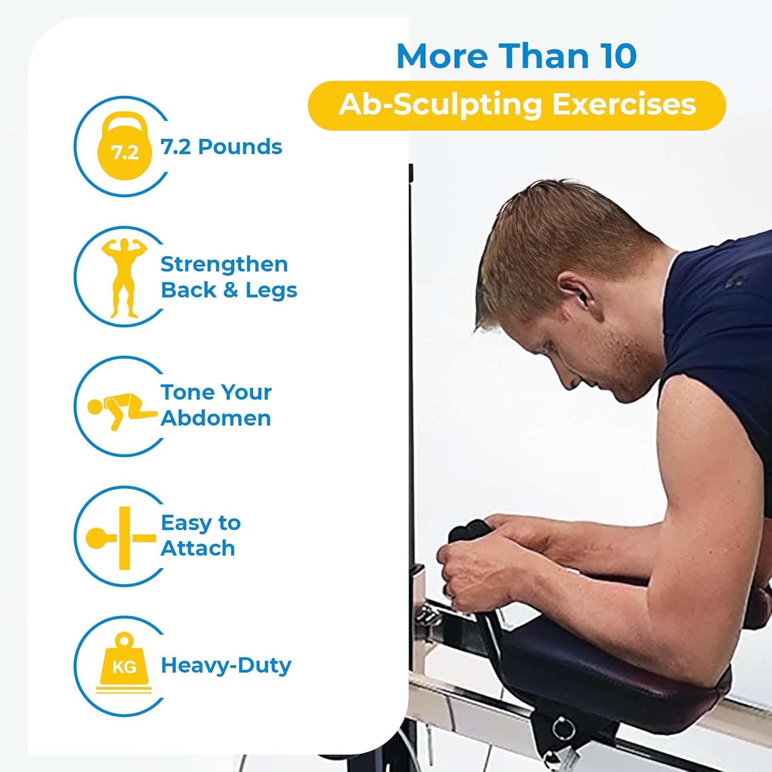 Total Gym Attachable Ab Crunch Accessory For Home Gym Workou...