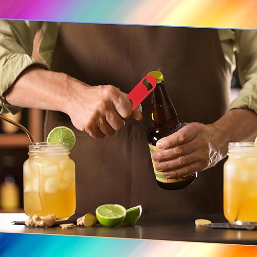Miniatura 5 de Abrebotellas plano de acero inoxidable, resistente, 100 unidades, abrebotellas de cerveza, sólido, duradero, divertido, abridor de sublimación en