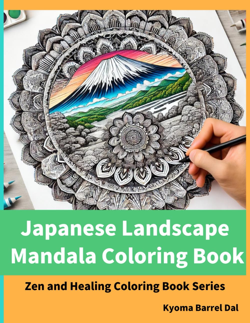 Japanese Landscape Mandala Coloring Book: Zen and Healing Coloring Book Series