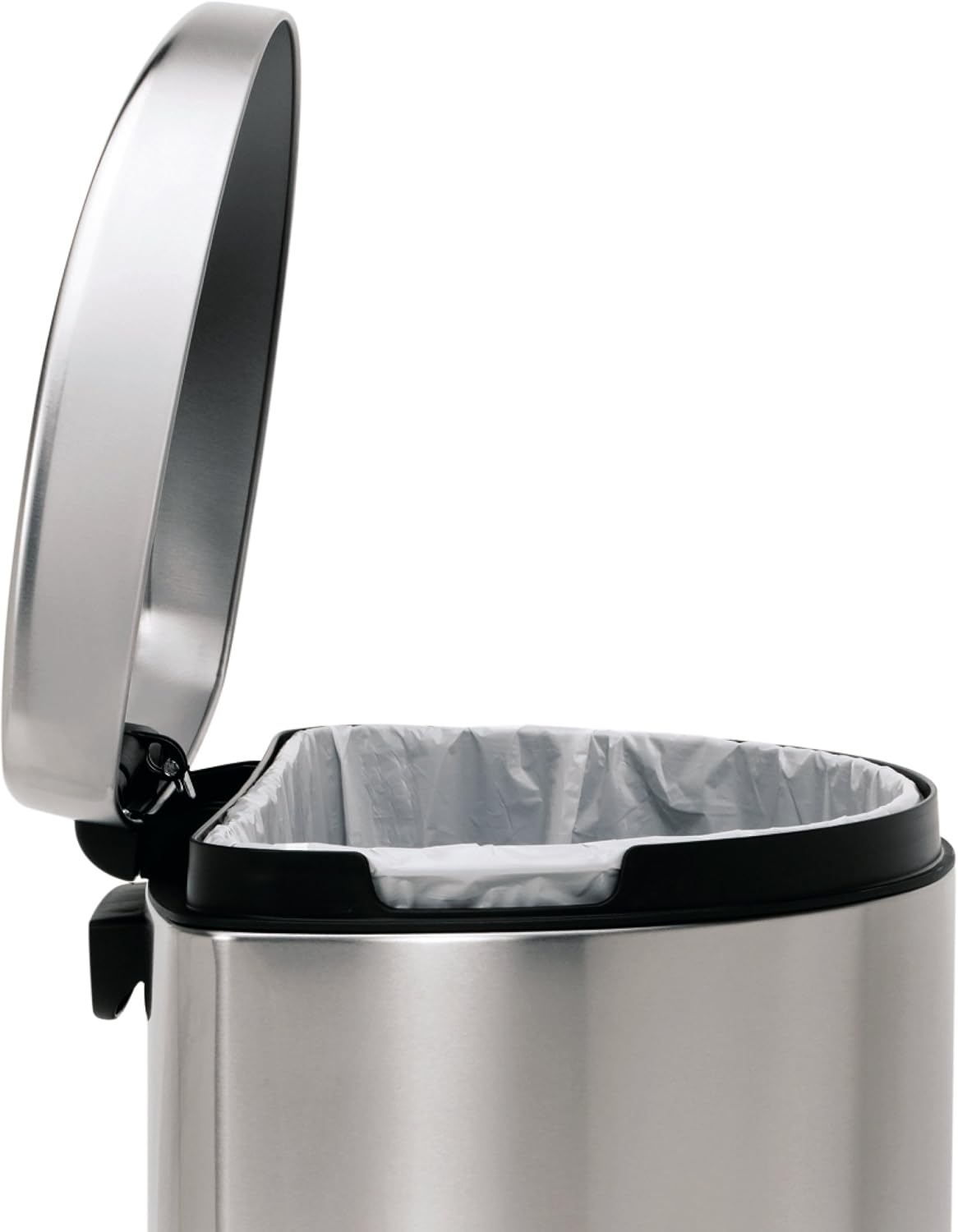 simplehuman Semi-Round Step Trash Can, Stainless Steel, 40 L / 10.5 Gal