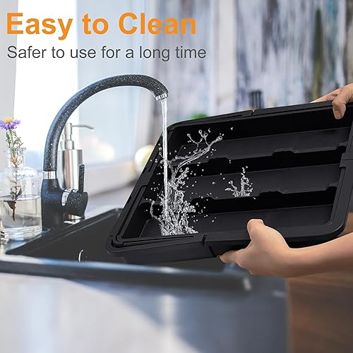 Miniatura 9 de Organizador grande de cajones de utensilios para cocina, organizador de cubiertos expandible, soporte para utensilios, bandeja de cocina y