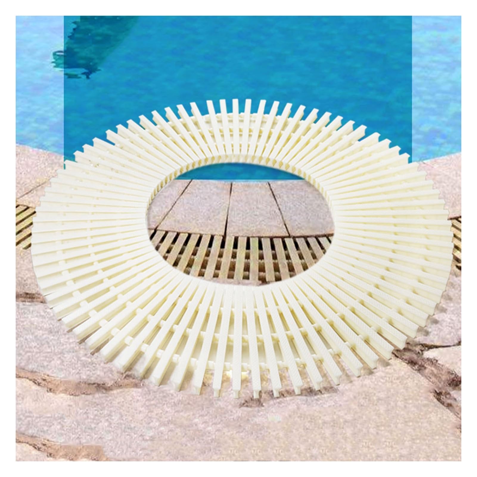 GJMSSMY 360° Rotatable Drainage Overflow Grate - 8 Pack Splicable Road Gutter Grille for Walkways & Yard Fences, Durable Outdoor Drainage Solution (20x100CM)