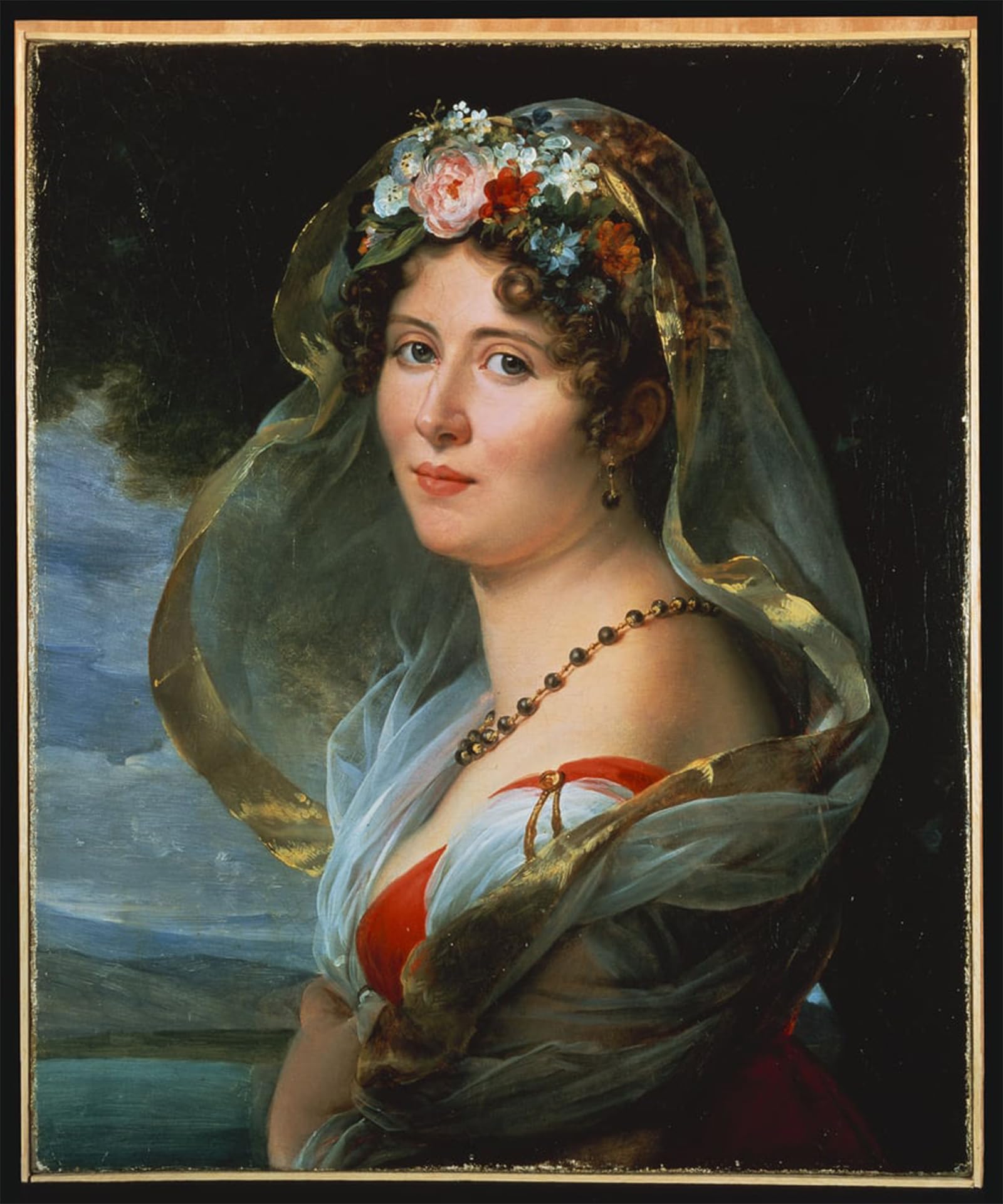 POSTERIIk Vintage Classic Picture Landscape Artwork Portrait of Constance Ossolinska Lubienska by Pascal Simon Gerard Portrait Canvas Painting for Office Home Decor 60x90cm