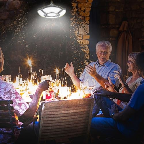 Miniatura 2 de HULPPRE Luz solar de cobertizo con sensor de movimiento de 4 modos disponibles durante el día, 120 LED, luz solar brillante para interiores y