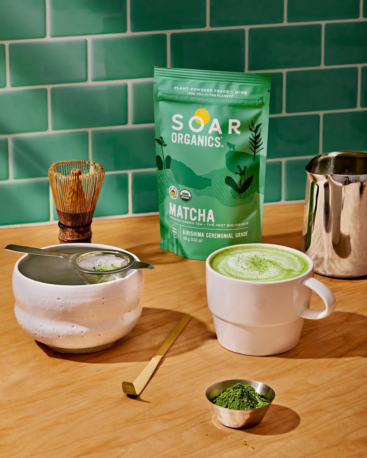 Soar Organics - Kirishima Ceremonial Grade Matcha Green Tea Powder - Authentic Japanese Origin - Single Origin 3 — view 4