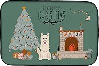 Vista 271 de Caroline's Treasures CK7824DDM - Tapete absorbente para secado de platos con diseño de bulldog inglés, rojo y blanco, para encimera de cocina, 14 x