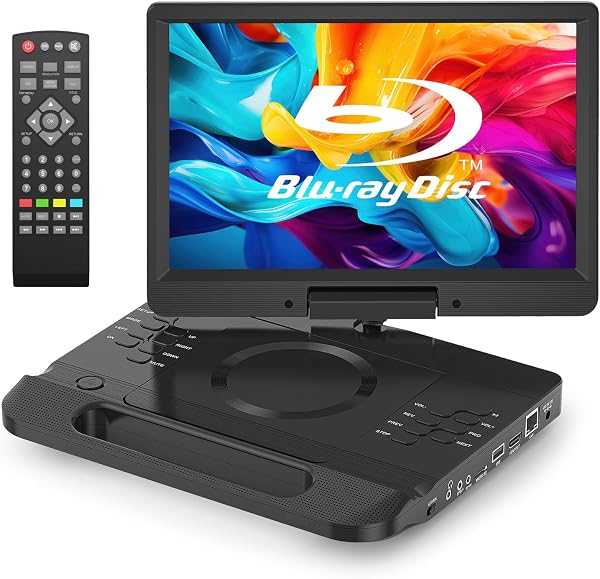 FANGOR 13.3 Portable Blu Ray Player with Swivel Screen